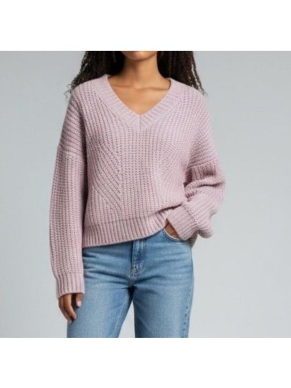 Maeve Anthropologie Ribbed Sweater XXS Blush Mauve Knit Boho Casual Pink